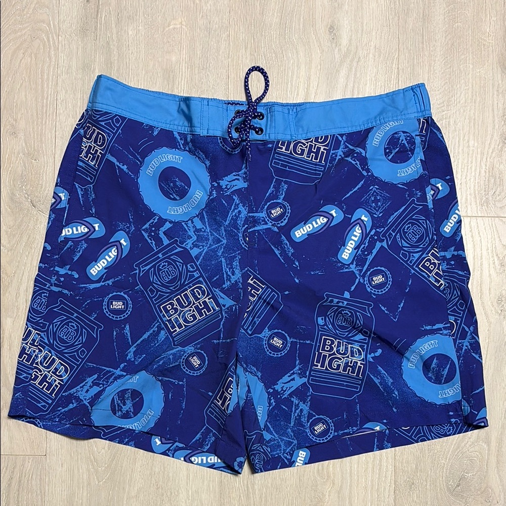 🔥BUNDLESALE Mens XL Budweiser Bud Light Beer Swim Trunks Bathing Suit